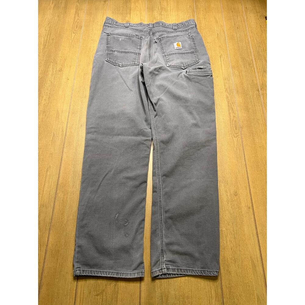 Carhartt Pants Mens Sz 34 Gray Relaxed Fit Workwear Utility Actual Sz 33x29 - Picture 3 of 15